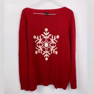 Talbots Snowflake Holiday Wool Blend Sweater Women’s 2x